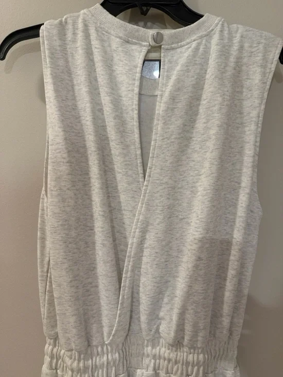 Sleeveless Drawstring Jumpsuit in Light Gray. Purchased off of Amazon. No tag. - Picture 2 of 3